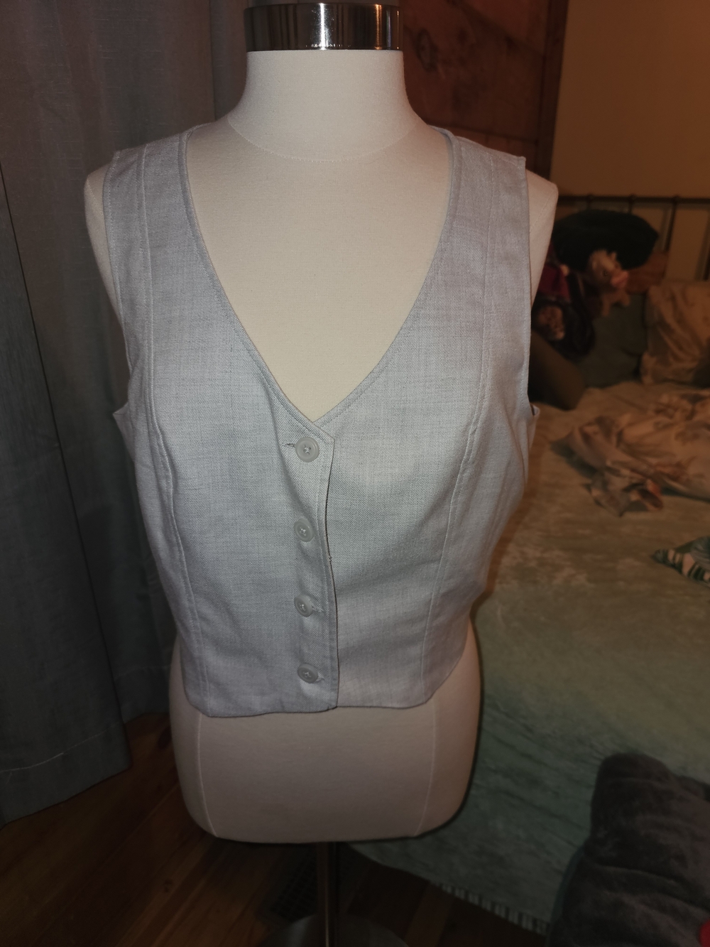 Light Gray Hollister Cropped Vest